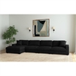 Mesa 4PC Sectional Set with LHF Chaise in Steno Black