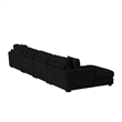 Mesa 4PC Sectional Set with LHF Chaise in Steno Black