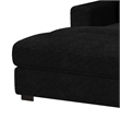 Mesa 4PC Sectional Set with LHF Chaise in Steno Black