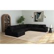 Mesa 6PC Sectional Set with LHF Chaise in Steno Black