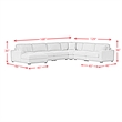Mesa 6PC Sectional Set with LHF Chaise in Steno Black