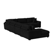 Mesa 6PC Sectional Set with LHF Chaise in Steno Black