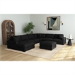 Mesa 7PC Sectional Set with LHF Chaise in Steno Black