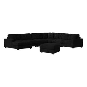 Mesa 7PC Sectional Set with LHF Chaise in Steno Black