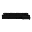 Mesa 4PC Sectional Set with RHF Chaise in Steno Black