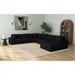 Mesa 6PC Sectional Set with RHF Chaise in Steno Black