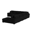 Mesa 6PC Sectional Set with RHF Chaise in Steno Black