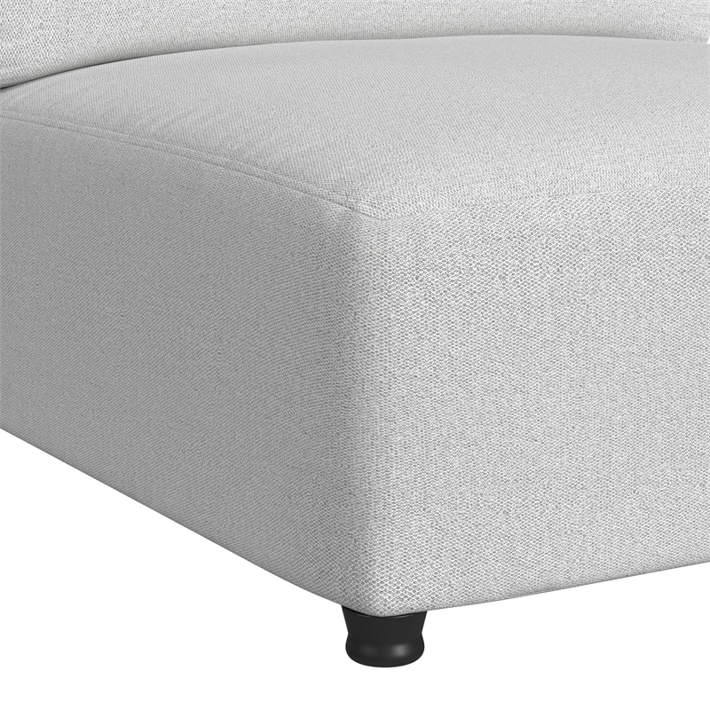 Picket House Furnishings Frida 5PC Modular Set in Olefin Beige with Ottoman