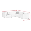 Picket House Furnishings Frida 5PC Modular Set in Olefin Beige