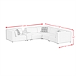 Picket House Furnishings Frida 6PC Modular Set in Olefin Beige