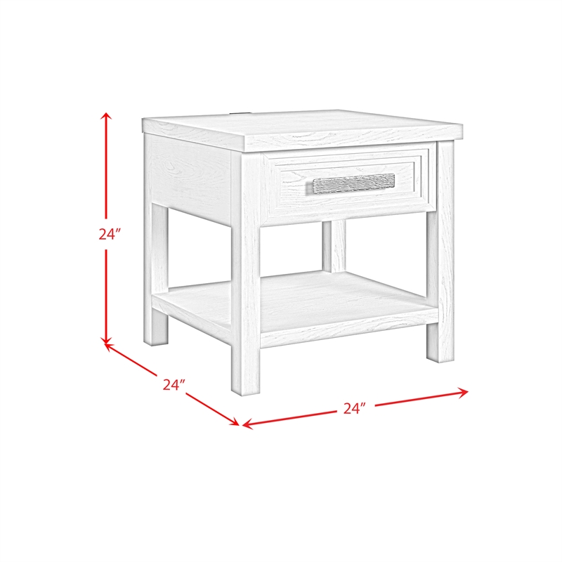 Rhiannon  3PC Occasional Table Set in Antique White Coffee Table and 2 End Table