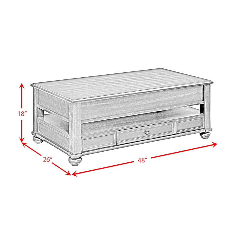 Chad 3PCOccasionalTableSet in Cherry Rectangular Lift Top Coffee and 2End Tables