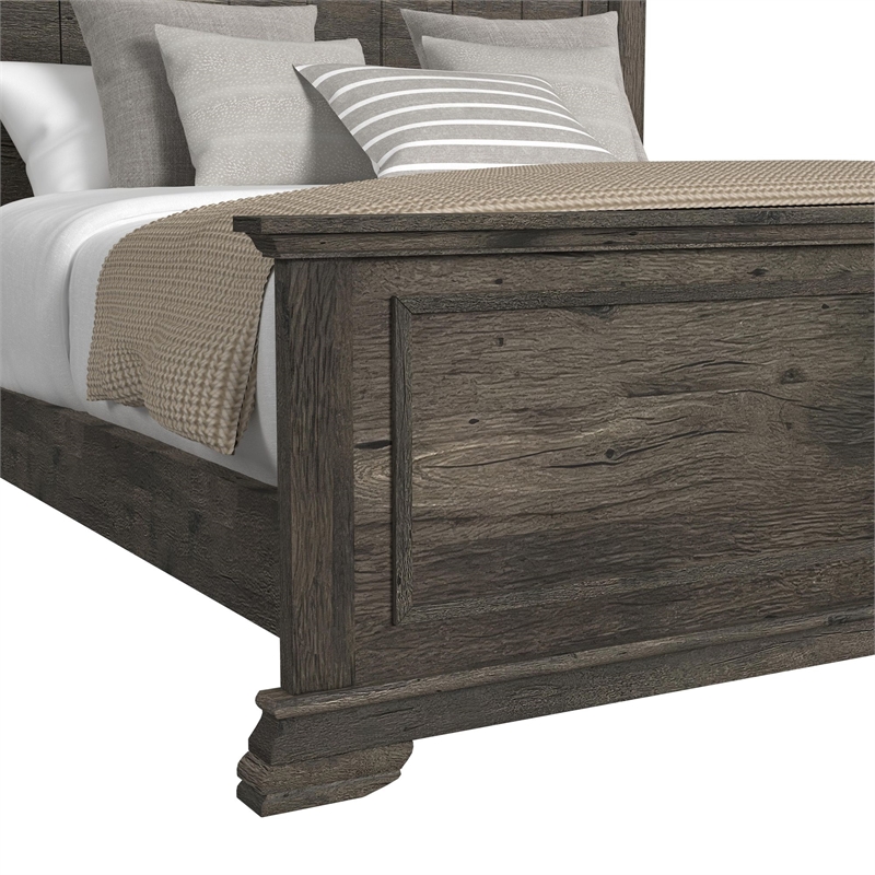 Hyde King Panel 3PC Bedroom Set in Charcoal