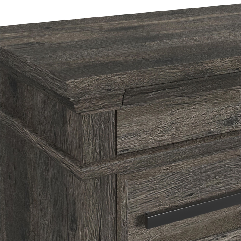 Hyde King Panel 5PC Bedroom Set in Charcoal