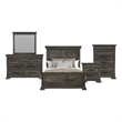 Hyde Queen Panel 5PC Bedroom Set in Charcoal
