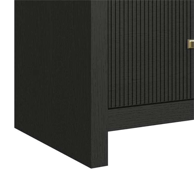 Woodridge Full Storage 3PC Bedroom Set in Black with Grain