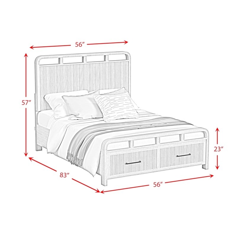 Woodridge Full Storage 3PC Bedroom Set in Black with Grain