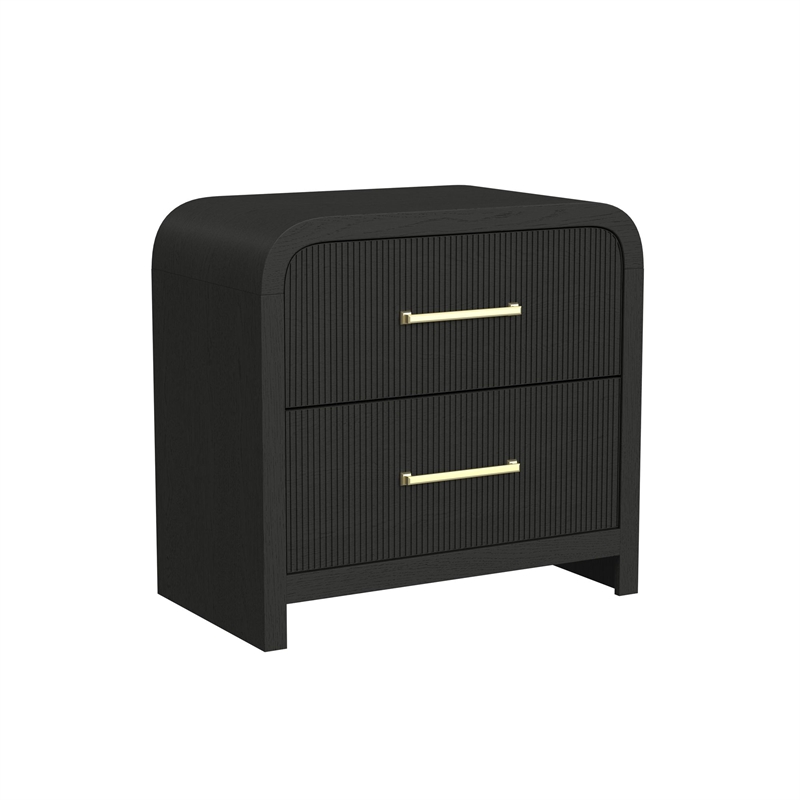 Woodridge King Storage 3PC Bedroom Set in Black with Grain