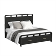 Woodridge King Storage 3PC Bedroom Set in Black with Grain