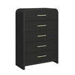 Woodridge  King Storage 5PC Bedroom Set in Black with Grain