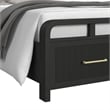 Woodridge  Queen Storage 5PC Bedroom Set in Black with Grain
