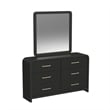 Woodridge  Queen Storage 5PC Bedroom Set in Black with Grain