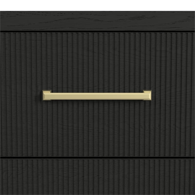 Woodridge  Queen Storage 3PC Bedroom Set in Black with Grain