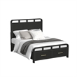 Woodridge  Queen Storage 3PC Bedroom Set in Black with Grain