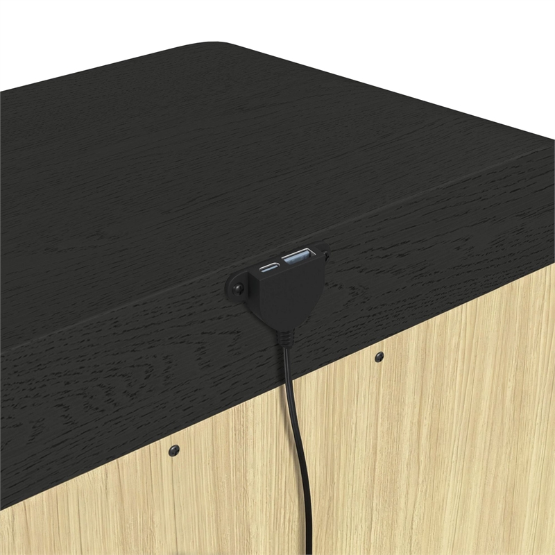 Woodridge  Twin Storage 5PC Bedroom Set in Black with Grain