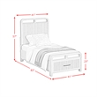 Woodridge  Twin Storage 5PC Bedroom Set in Black with Grain