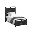 Woodridge  Twin Storage 5PC Bedroom Set in Black with Grain