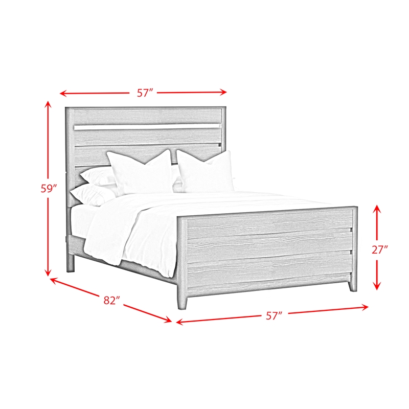 Chett Full 5PC Bedroom Set with LED in Black