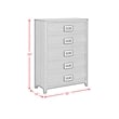 Chett King 5PC Bedroom Set with LED in Black