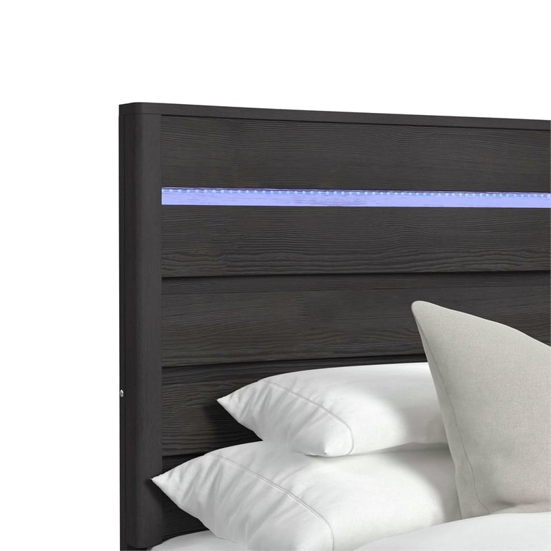 Chett Twin 3PC Bedroom Set with LED in Black