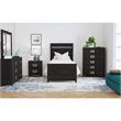 Chett Twin 5PC Bedroom Set with LED in Black