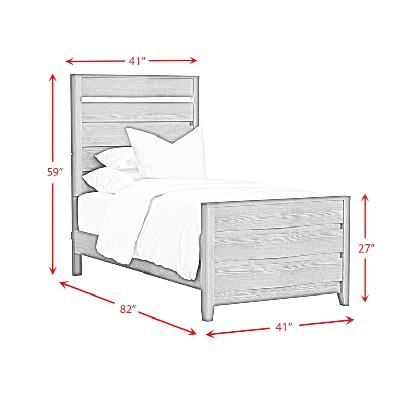 Chett Twin 5PC Bedroom Set with LED in Black