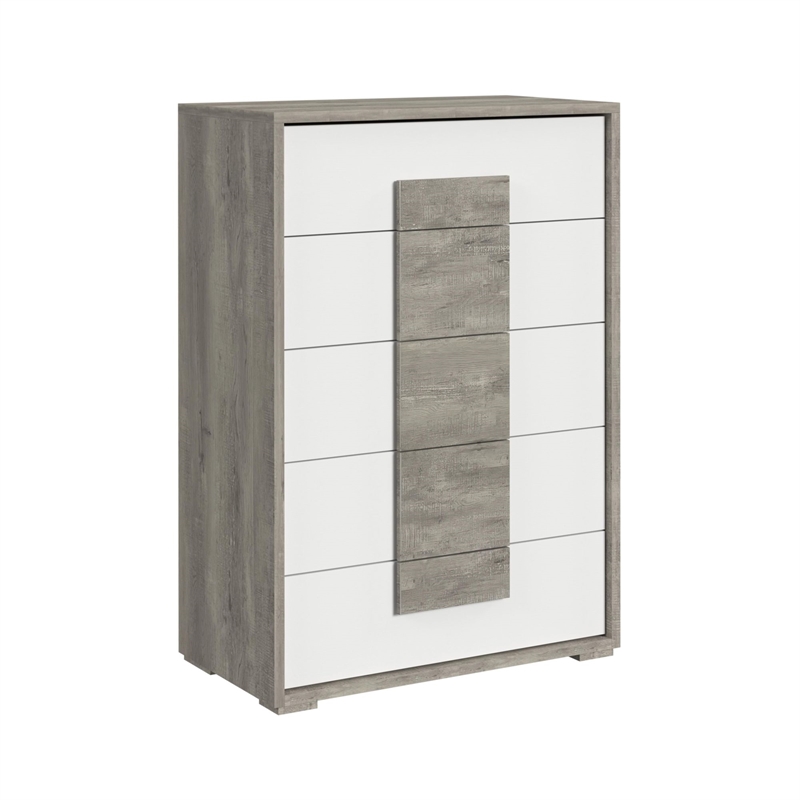 Vega Full 5PC Bedroom Set with LED in Dual Tone