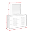 Vega Full 5PC Bedroom Set with LED in Dual Tone
