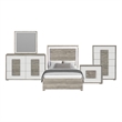Vega Full 5PC Bedroom Set with LED in Dual Tone