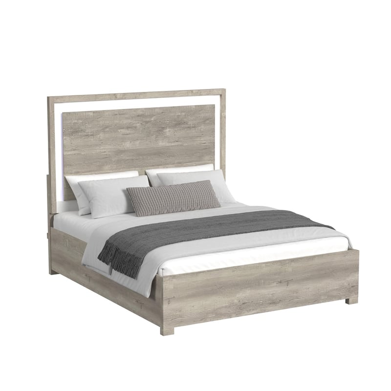 Vega King 3PC Bedroom Set with LED in Dual Tone