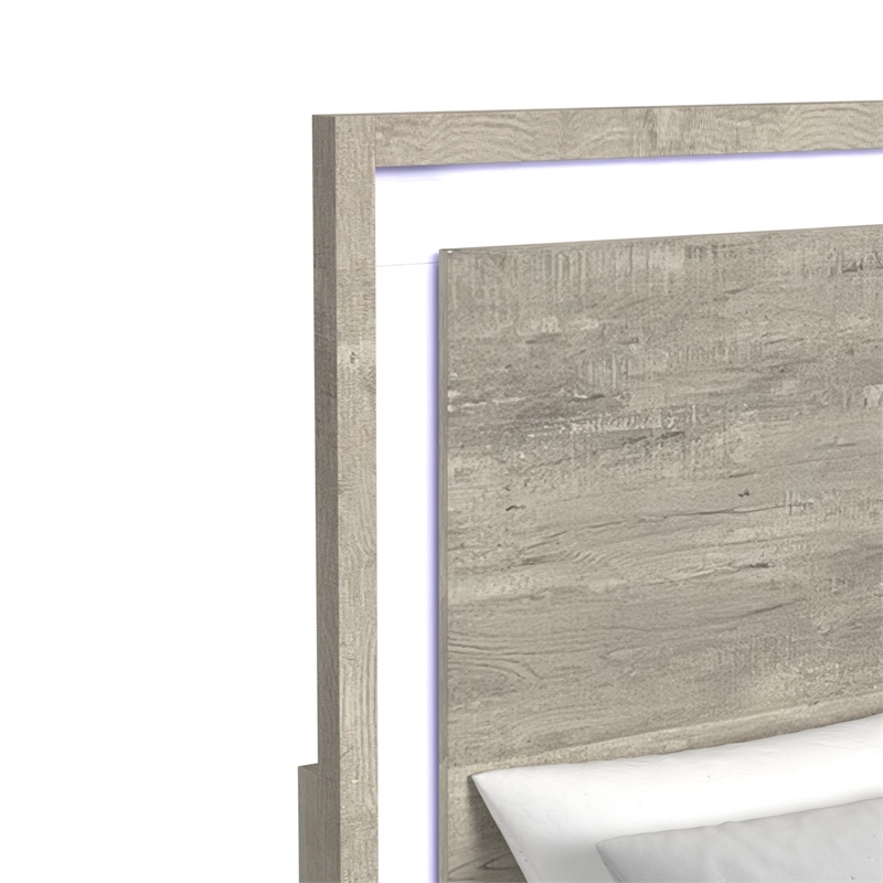 Vega King 5PC Bedroom Set with LED in Dual Tone