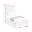 Vega Twin 5PC Bedroom Set with LED in Dual Tone