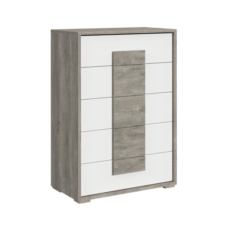 Vega Twin 5PC Bedroom Set with LED in Dual Tone