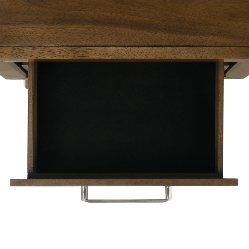 Picket House Furnishings Zuma Bench with Grey Fabric in Walnut