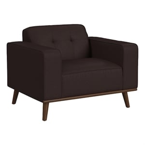 Picket House Furnishings Fate Chair with Wood Front in Pebble Brown