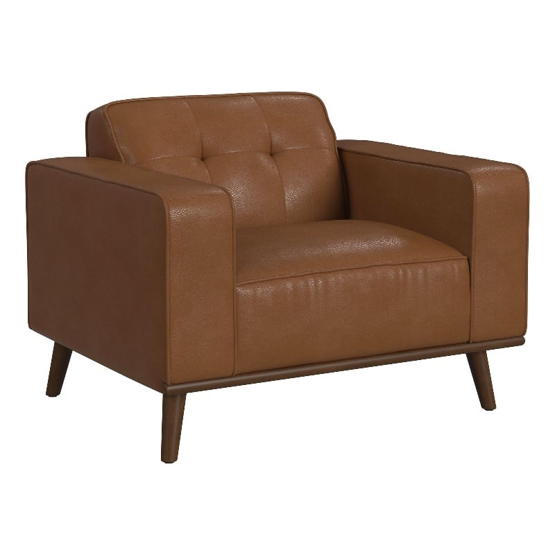 Picket House Furnishings Fate Chair with Wood Front in Pebble Tan