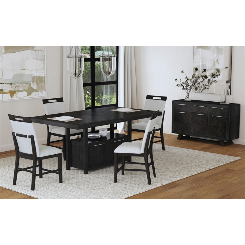 Pinnacle 5PC Counter Height Dining Set in Charcoal Table and Four Chairs