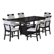 Pinnacle 7PC Counter Height Dining Set in Charcoal Table and Six Chairs