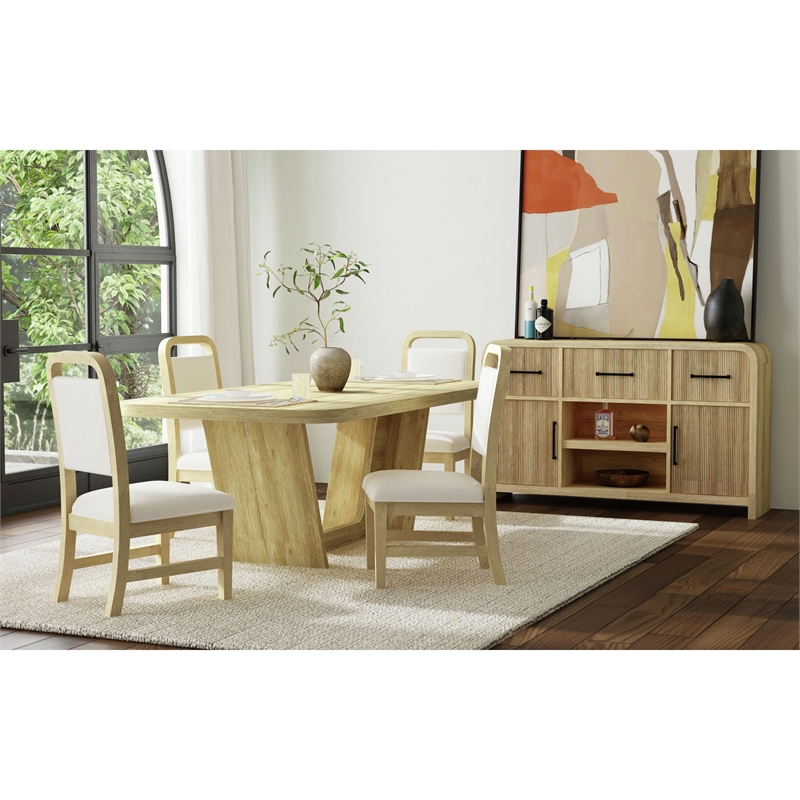 Woodridge 5PC Standard Height Dining Set in Natural Table and Four Chairs