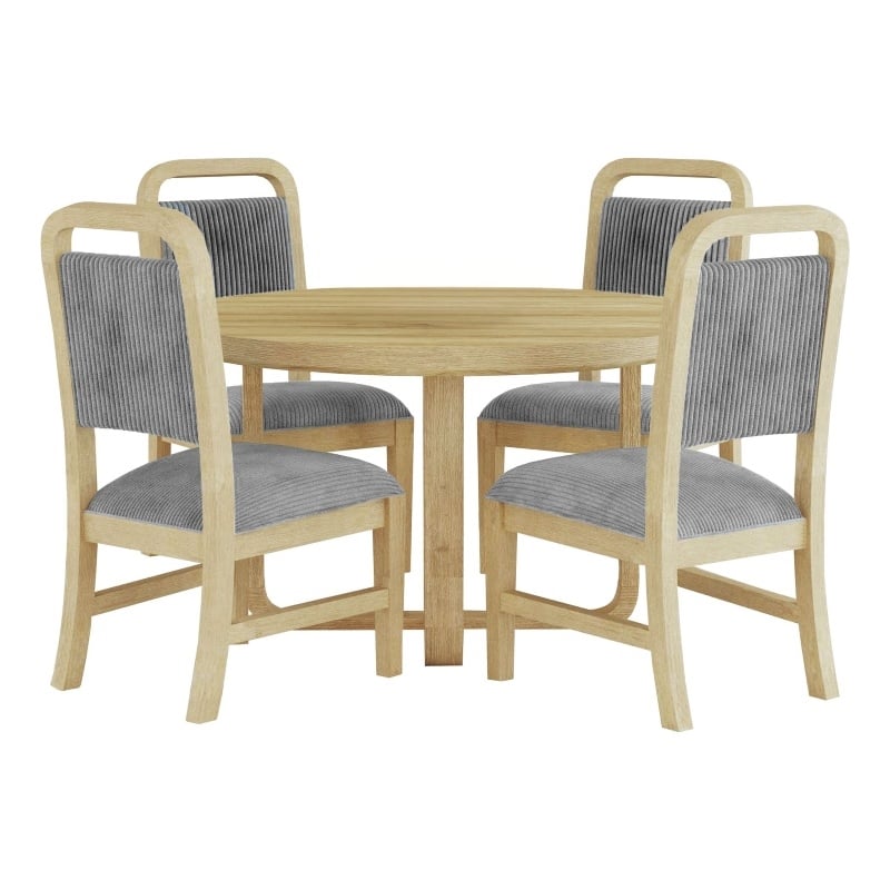 Woodridge 5PC Standard Height Dining Set in Natural Table and Four Chairs